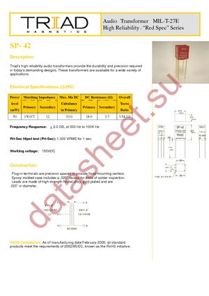 SP-42 datasheet  